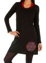 Robe noire pour femme de style ethnique et original Loyada 314053
