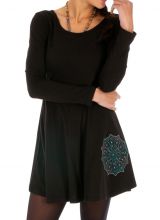 Robe noire pour femme idéale hiver ou mi-saison Dabou 314002