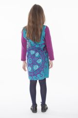 Robe originale pour petite fille de couleur turquoise 287406