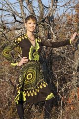Robe pour Femme aux Imprimés Colorés et Ethniques Miray 285479