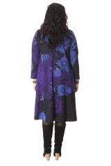 Robe pour femme pulpeuse Ethnique et Colorée Ambraza Noire 286260