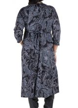 Robe tendance imprimée pour l'automne hiver grise femme Piita 300504