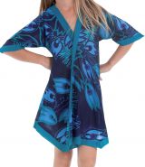Robe Tunique pour Fille Colorée et Asymétrique Hortensia Bleue 280633