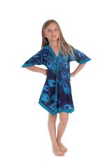 Robe Tunique pour Fille Colorée et Asymétrique Hortensia Bleue 280634