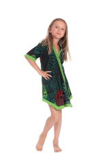 Robe Tunique pour Fille Verte Colorée et Asymétrique Hortensia 280636