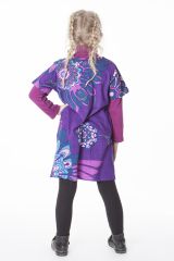 Robe violette imprimée de fleurs pour enfant 287256