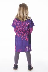 Robe violette pour enfant avec un magnifique imprimé 287272