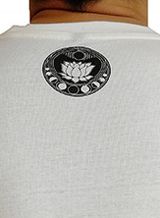 T-shirt blanc coupe droite avec logo nénuphar original Pat 297284