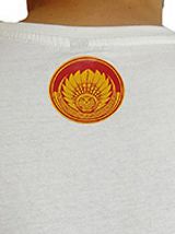 T-shirt blanc en coton pour homme coupe droite et logo original coloré James 297272
