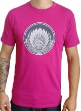 T-shirt Fuchsia en coton pour homme coupe droite et logo original maya James 297334