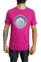 T-shirt Fuchsia en coton pour homme coupe droite et logo original maya James 297335