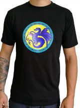 T-shirt homme en coton avec logo blue dragon noir Jessy 297240