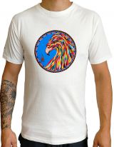 T-shirt homme en coton blanc avec Phoenix coloré Clayton 297245