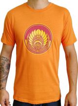 T-shirt Orange en coton pour homme coupe droite et logo original coloré James 297312