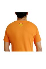 T-shirt Orange en coton pour homme coupe droite et logo original coloré James 297314