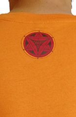 T-shirt Orange homme en coton avec logo géométrique rouge Jake 297374