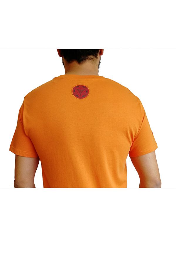 t shirt orange homme