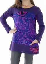 T-shirt pour enfant à manches longues violet 287597