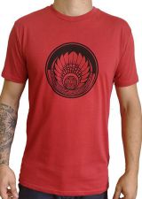 T-shirt Rouge en coton pour homme coupe droite et logo original maya James 297356