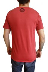 T-shirt Rouge en coton pour homme coupe droite et logo original maya James 297359