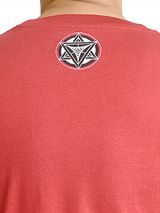 T-shirt rouge homme en coton avec logo géométrique noir Jake 297392