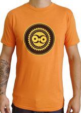 Tee-Shirt Orange à connotation Maya imprimé et Original Braddy 297490