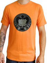 Tee-shirt pour homme Orange à tendance Zen Lotus et au col rond 297451