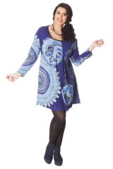 Tunique Camaïeu de Bleu Originale et Colorée pour femme pulpeuse Yetty 286565