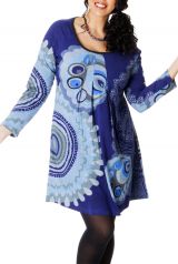 Tunique Camaïeu de Bleu Originale et Colorée pour femme pulpeuse Yetty 286721