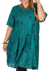 Tunique femme grande taille motif mandala fantaisie Laiyna 