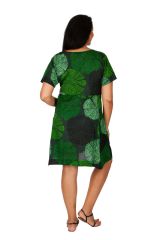 Tunique ou robe de plage verte grande taille Lyna 309682