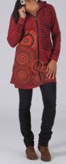 Veste mi-longue à capuche Ethnique et Originale Amira 274161